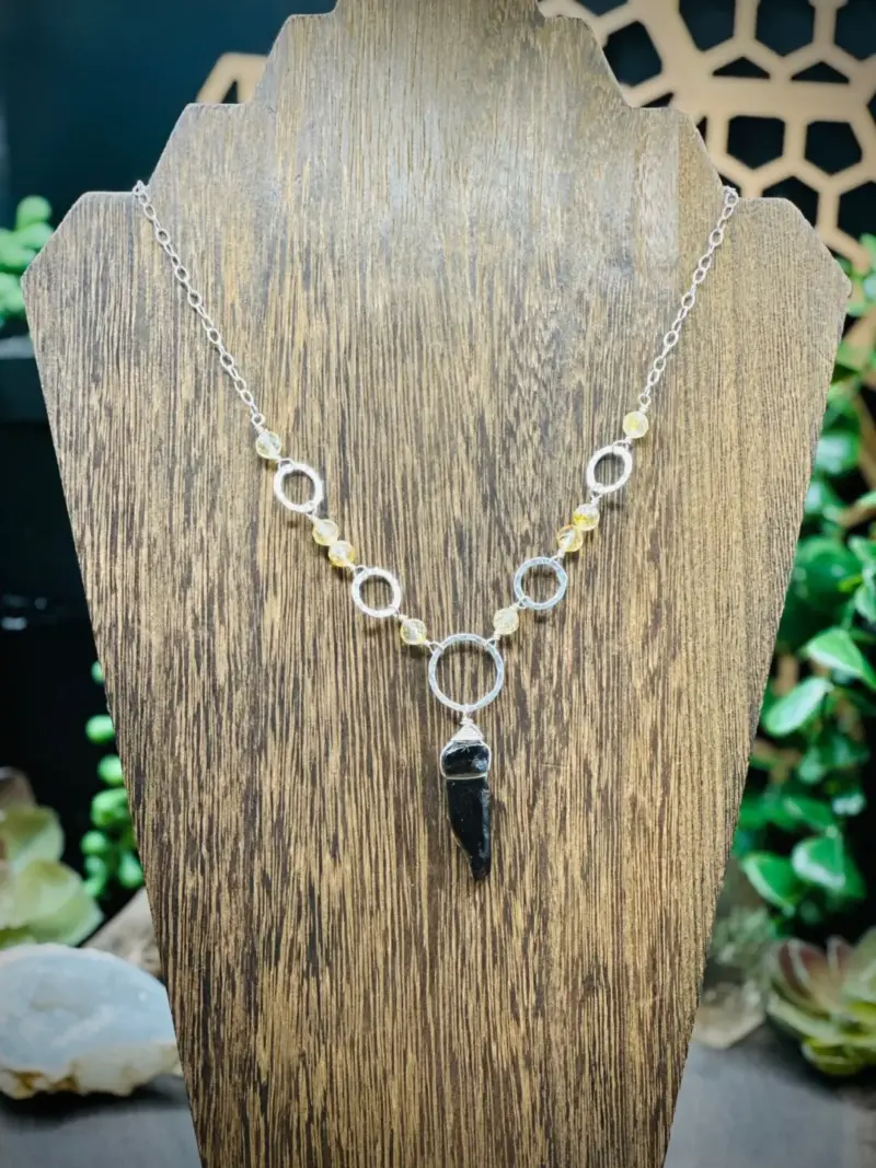 Five Elegant Hoops with Smoky Quartz & Citrine - Image 2