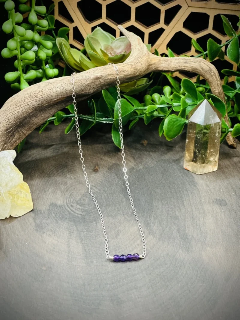 Dainty Amethyst Birthstone Necklace