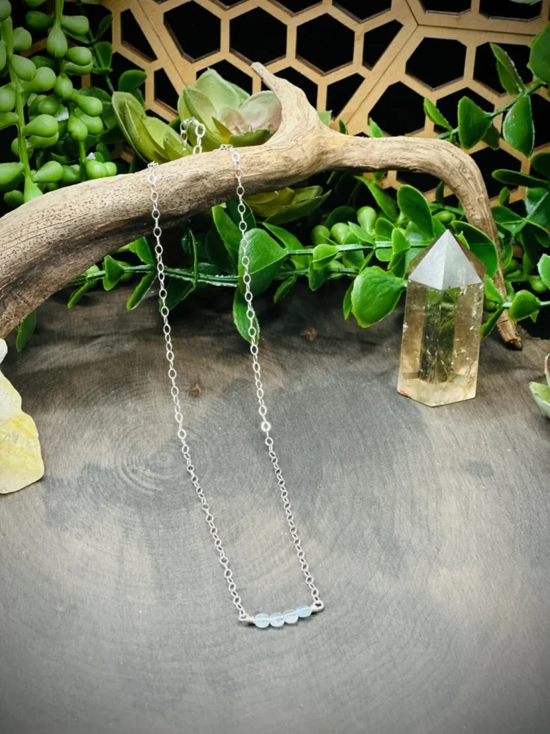 Dainty Aquamarine Birthstone Necklace