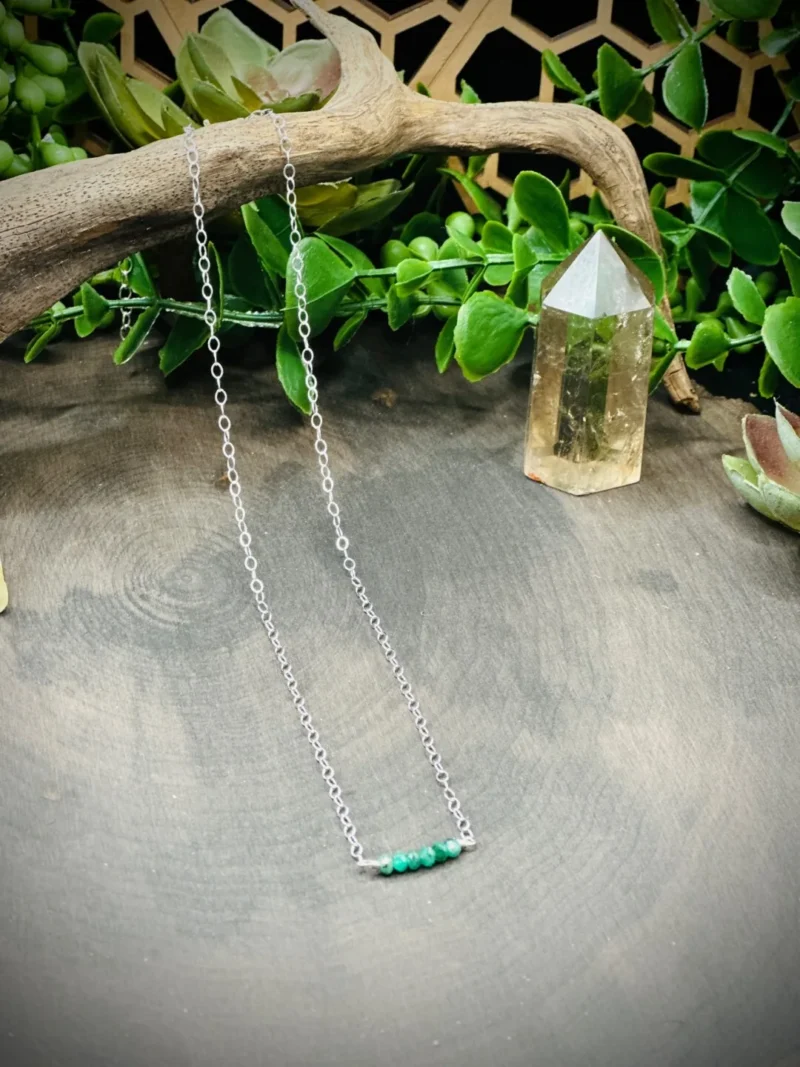 Dainty Emeralds Birthstone Necklace