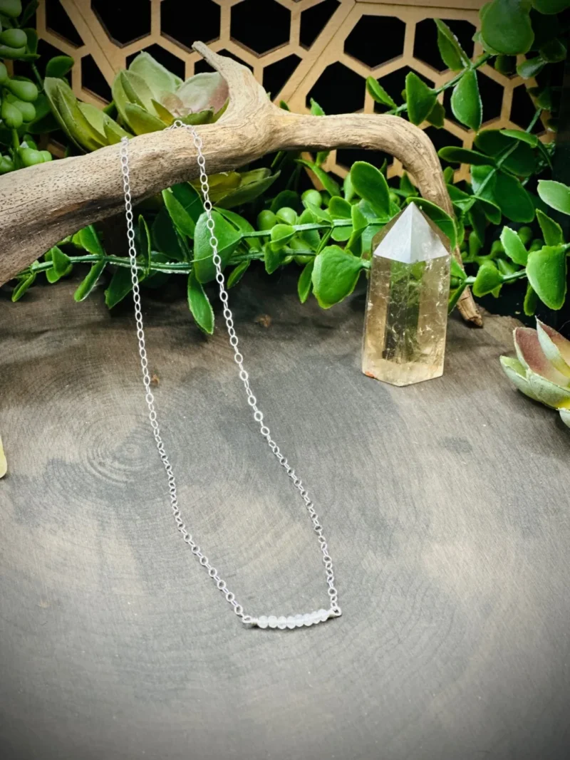 Dainty Moonstones Birthstone Necklace