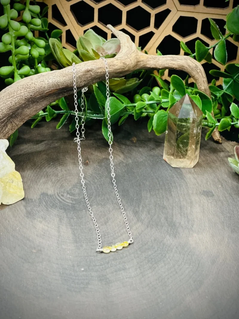 Dainty Citrine Birthstone Necklace