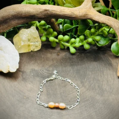 Sterling Silver Paperclip Chain Bracelet with Freshwater Pearls