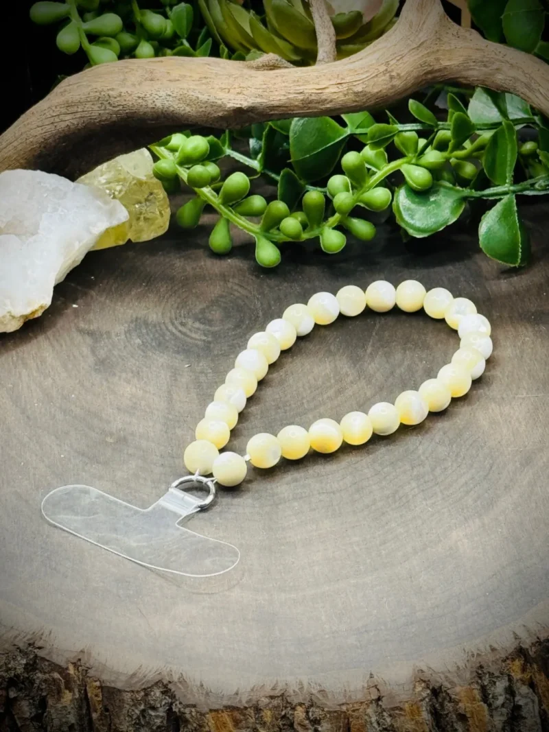 Phone Chain with Vintage Mother of Pearl Beads - Image 2