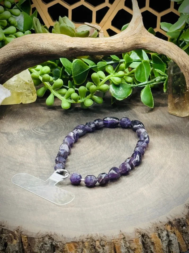 Phone Chain with Amethyst Beads - Image 2