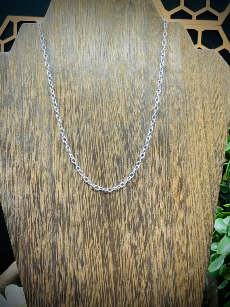 Sterling Silver Small Oval Chain Necklace - Image 2