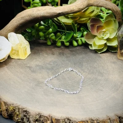 Sterling Silver Small Oval Chain Bracelet/Anklets