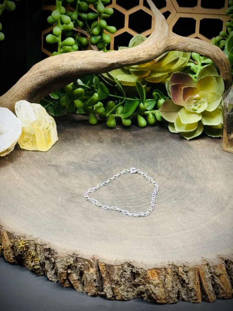 Sterling Silver Small Oval Chain Bracelet/Anklets