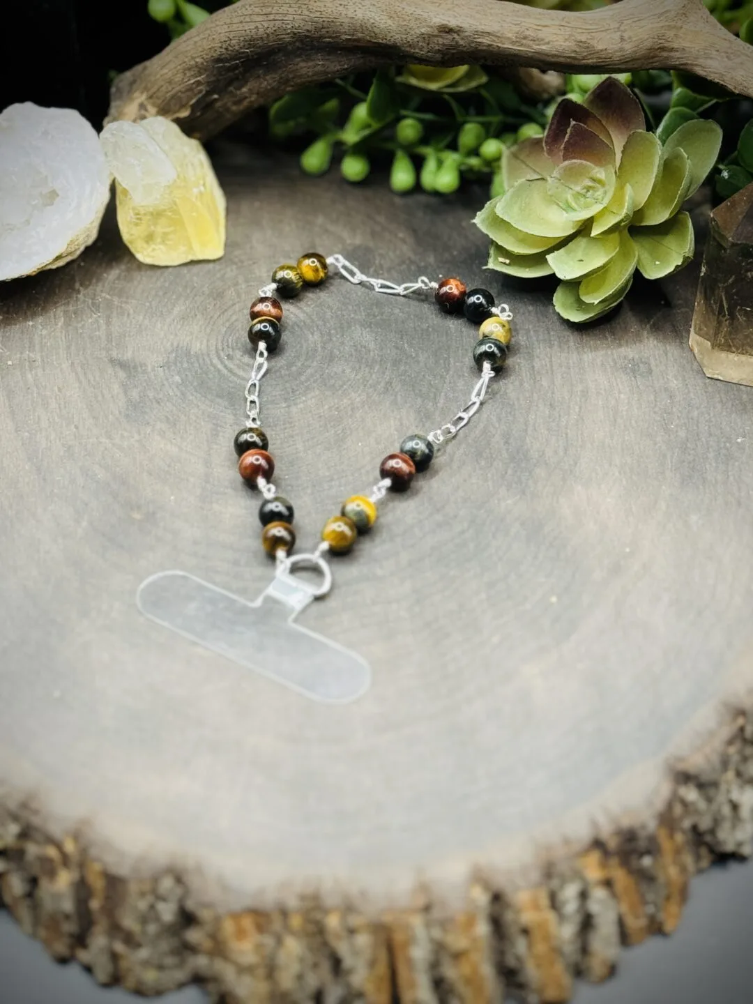 Phone Chain with Multi-Colored Tigers Eye - Image 2