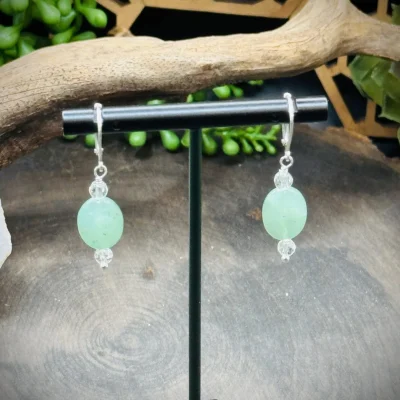 All About the Beads with Clear Quartz Crystals & Green Aventurine