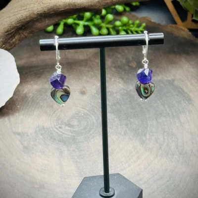All About the Beads with Amethyst & Heart Shaped Abalone