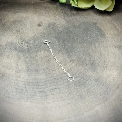 Dainty Oval Sterling Silver Chain Extension