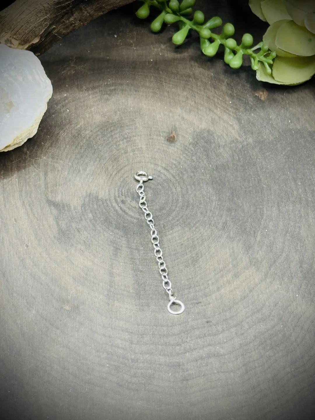 Small Oval Sterling Silver Chain Extension