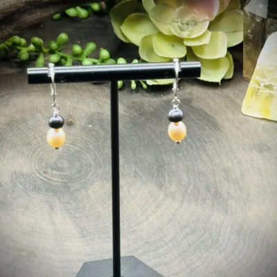 All About the Beads with Blue & Champagne Freshwater Pearls