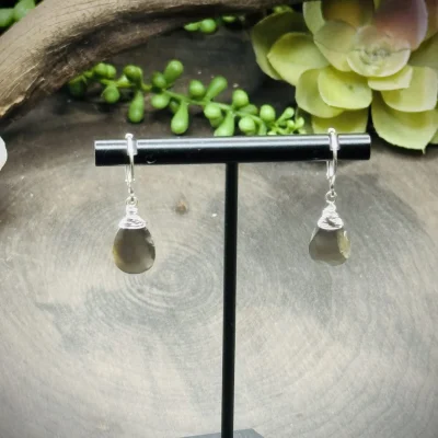 All About the Beads with Grey Moonstone Teardrops