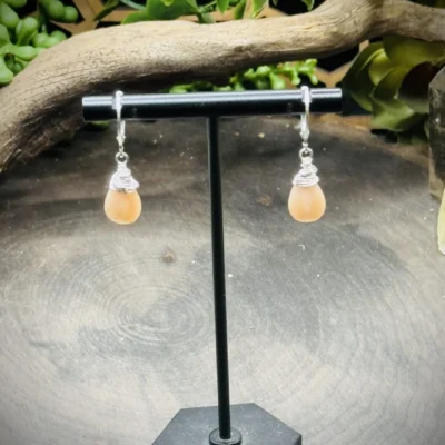 All About the Beads with Teardrop Peach Moonstone Beads