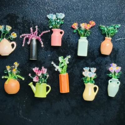 Beaded Plant Magnets