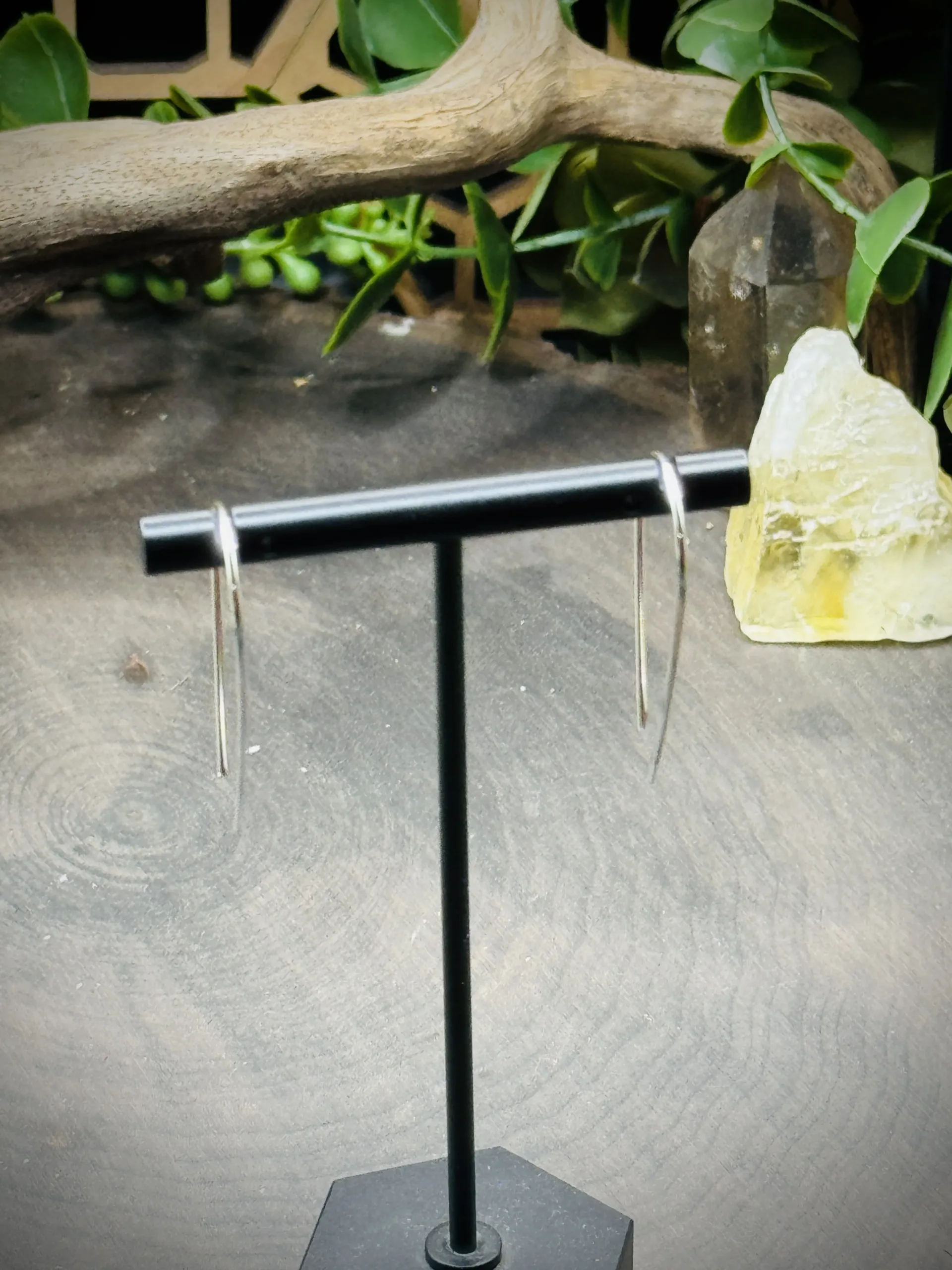 Elegant Sterling Silver Long Line Earrings - Image 2