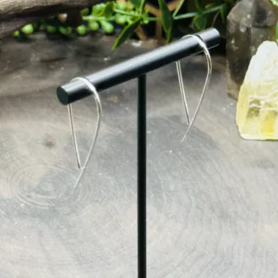 Elegant Sterling Silver Long Line Earrings