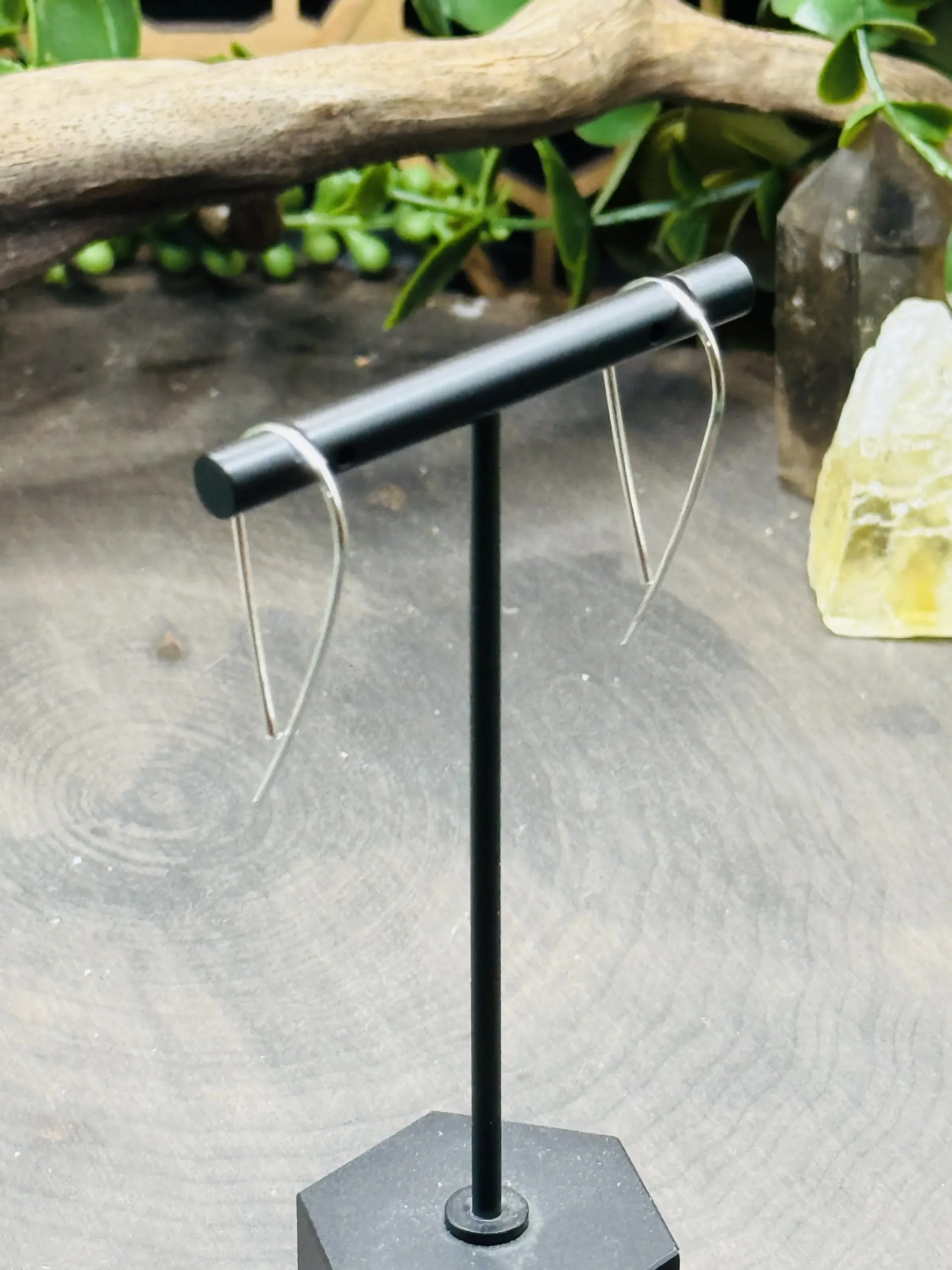 Elegant Sterling Silver Long Line Earrings