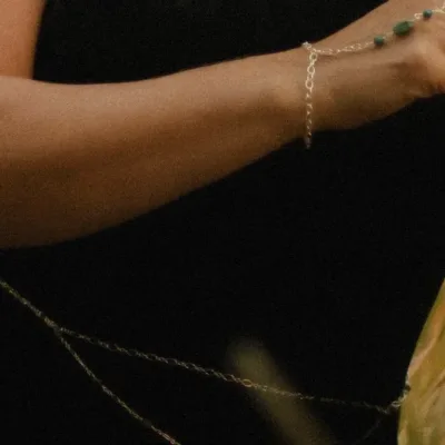 Double Waist Chain with Labradorite